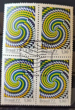C 1012 Selo Dia do Radioamador Comunicacao 1977 CBC BSB