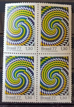 C 1012 Selo Dia do Radioamador Comunicacao 1977 Quadra