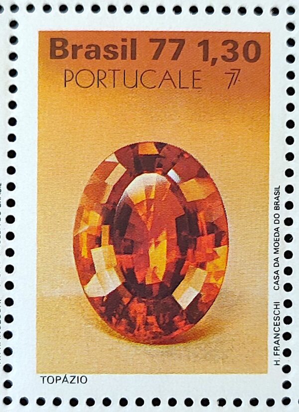 C 1016 Selo Pedras Preciosas Portucale Topazio 1977