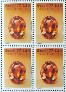 C 1016 Selo Pedras Preciosas Portucale Topazio 1977 Quadra