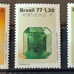 C 1016 Selo Pedras Preciosas Portucale Topazio Esmeralda Agua Marinha 1977 Serie Completa