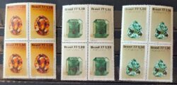 C 1016 Selo Pedras Preciosas Portucale Topazio Esmeralda Agua Marinha 1977 Serie Completa Quadra