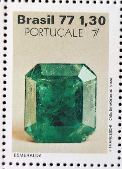 C 1017 Selo Pedras Preciosas Portucale Esmeralda 1977