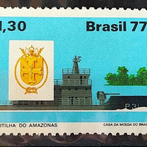 C 1021 Selo Integracao Nacional Navio Transporte Militar 1977