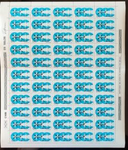 C 1023 Selo 50 Anos da Varig Aviao Aviacao 1977 Folha