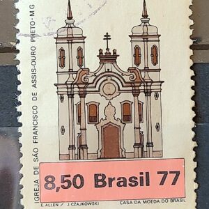 C 1026 Selo Arquitetura Religiosa Igreja Ouro Preto Religiao 1977 Circulado 1