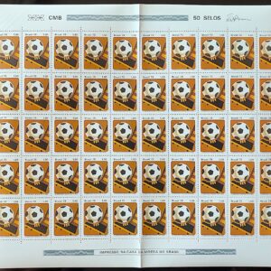 C 1030 Selo Copa do Mundo de Futebol Argentina 1978 Folha