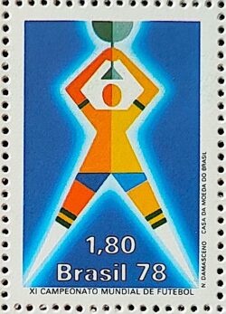 C 1032 Selo Copa do Mundo de Futebol Argentina 1978