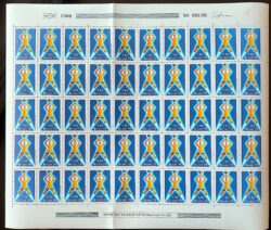 C 1032 Selo Copa do Mundo de Futebol Argentina 1978 Folha