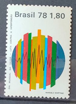 C 1034 Selo Dia Mundial da Saude Hipertensao 1978