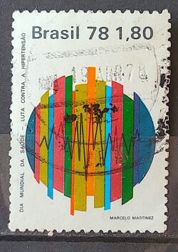 C 1034 Selo Dia Mundial da Saude Hipertensao 1978 Circulado 1