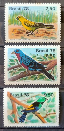 C 1036 Selo Passaros Brasileiros Fauna Ave 1978 Serie Completa 1