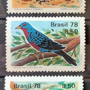 C 1036 Selo Passaros Brasileiros Fauna Ave 1978 Serie Completa 1