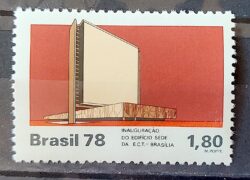 C 1040 Selo Edificio Sede da ECT Correios Servicos Postais 1978 1