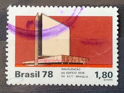 C 1040 Selo Edificio Sede da ECT Correios Servicos Postais 1978 Circulado 1