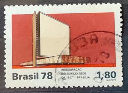 C 1040 Selo Edificio Sede da ECT Correios Servicos Postais 1978 Circulado 2