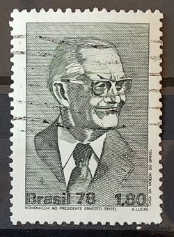 C 1041 Selo Presidente Geisel Militar Chefe de Estado 1978 Circulado 4