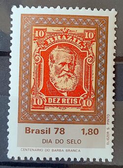 C 1044 Selo Dia do Selo Dom Pedro Monarquia Filatelia Servicos Postais 1978 1