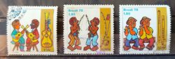 C 1046 Selo Instrumentos Musicais Viola Berimbau Flauta Musica 1978 Serie Completa Circulado 1