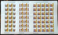 C 1046 Selo Instrumentos Musicais Viola Berimbau Flauta Musica 1978 Serie Completa Folha