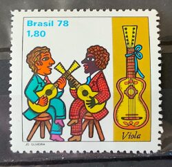 C 1046 Selo Instrumentos Musicais Viola Musica 1978
