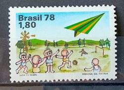 C 1049 Selo Semana da Patria Aviao Crianca 1978