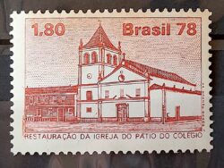 C 1050 Selo Igreja do Patio do Colegio Religiao Arquitetura 1978 3