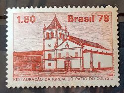C 1050 Selo Igreja do Patio do Colegio Religiao Arquitetura 1978 4