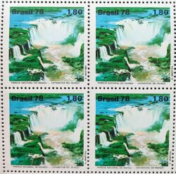C 1053 Selo Meio Ambiente Foz do Iguacu Cataratas 1978 Quadra