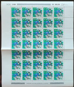 C 1054 Selo Intelsat Comunicacao Satelite 1978 Folha