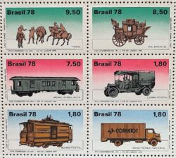 C 1060 Selo Transportes Postais Caminhao Cavalo Trem Servicos Postais 1978 1