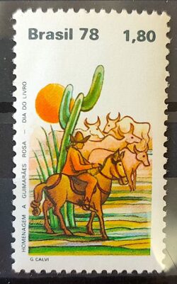 C 1066 Selo Guimaraes Rosa Literatura Cavalo Sertao 1978