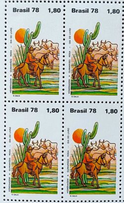C 1066 Selo Guimaraes Rosa Literatura Cavalo Sertao 1978 Quadra