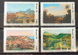C 1067 Selo Paisagem Brasileira na Pintura Morro Santo Antonio 1978 Serie Completa 1