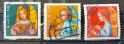 C 1071 Selo Natal Anjo Musica Instrumento Musical Alaude Lira Flauta 1978 Serie Completa Circulado 1