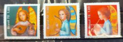 C 1071 Selo Natal Anjo Musica Instrumento Musical Alaude Lira Flauta 1978 Serie Completa