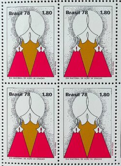 C 1074 Selo Acao de Gracas Religiao 1978 Quadra