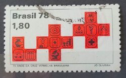C 1075 Selo Cruz Vermelha Saude 1978 Circulado 1