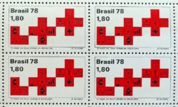 C 1075 Selo Cruz Vermelha Saude 1978 Quadra