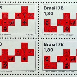 C 1075 Selo Cruz Vermelha Saude 1978 Quadra
