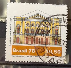 C 1076 Selo Teatros Brasileiros Arquitetura Arte Teatro da Paz 1978 Circulado 1
