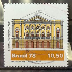 C 1076 Selo Teatros Brasileiros Arquitetura Arte Teatro da Paz 1978 Circulado 3
