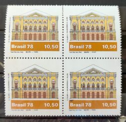 C 1076 Selo Teatros Brasileiros Arquitetura Arte Teatro da Paz 1978 Quadra