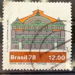 C 1077 Selo Teatros Brasileiros Arquitetura Arte Jose Alencar 1978 Circulado 2