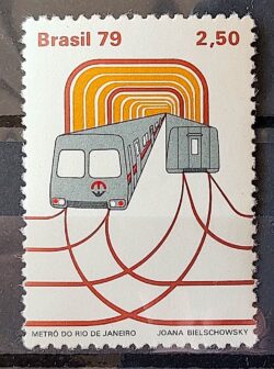 C 1079 Selo Metro do Rio de Janeiro Trem 1979