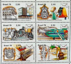 C 1080 Selo Congresso da UPU Uniao Postal Universal Servico Postal Educacao 1979 Serie Completa