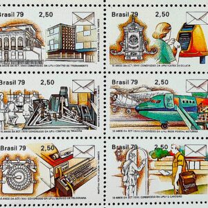 C 1080 Selo Congresso da UPU Uniao Postal Universal Servico Postal Educacao 1979 Serie Completa