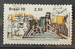 C 1082 Selo Congresso da UPU Uniao Postal Universal Servico Postal Triagem 1979 Circulado 2