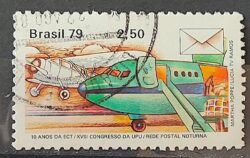 C 1083 Selo Congresso da UPU Uniao Postal Universal Servico Postal Aviao 1979 Circulado 2