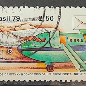 C 1083 Selo Congresso da UPU Uniao Postal Universal Servico Postal Aviao 1979 Circulado 2